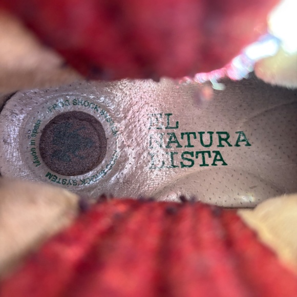 Women's El Naturalista Yggdrasil Red Leather Fold Over Sock Shoes Boots Size 6 - Picture 10 of 11